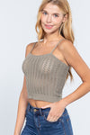 Pointelle Sweater Cami Top