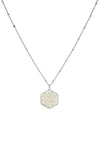 Fashion Pearl Wraps Hexagon Pendant Necklace