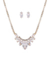 Stylish Crystal Rhinestone Necklace And Earring Set