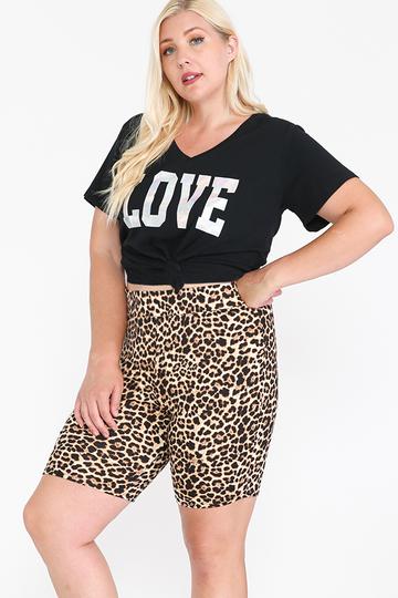 Leopard Print Bicker Shorts