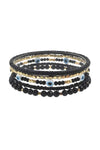Multi Layer Metal Bead Eye Bracelet