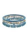 Multi Layer Metal Bead Eye Bracelet