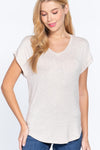 Dolman Slv V-neck Rayon Jersey Top