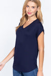 Dolman Slv V-neck Rayon Jersey Top