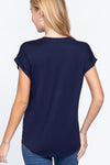 Dolman Slv V-neck Rayon Jersey Top