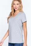 Short Sleeve V-neck Boxy Tee