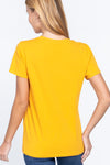 Short Sleeve V-neck Boxy Tee