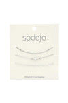 Sodajo Cross Charm Bracelet Set