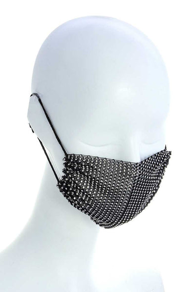 Fashion Breathable Open Rhinestone Sequin Style Mask