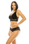 Mesh Bikini Underwear W/ Lace Trim