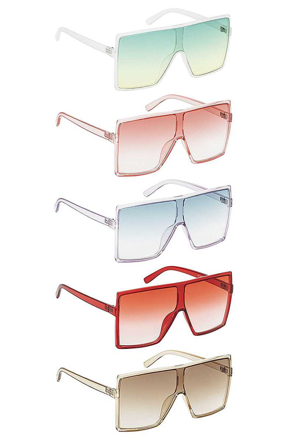 Fashion Colored Square Cyber Sunglasses