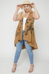 Long Flattering Silhouette Sleeveless Cardigan