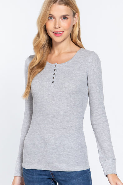 Long Slv Scoop Neck Thermal Top