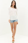 Scoop Neck Long Dolman Sleeves Top