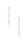 Oval Link Metal Dangle Earring