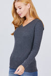 Long Slv V-neck Thermal Top