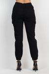 Solid High-rise Pocketed Jogger Pants