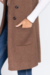 Sleeveless Long Sweater Vest