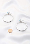 Rodeo western texture hoop earring