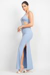 Cutouts Side Slit Maxi Dress