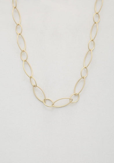 Oval Link Metal Necklace