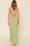 A Sheer, Chiffon Floral Lace Maxi Dress