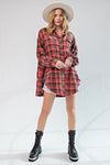 Mineral Washed Plaid Shirt